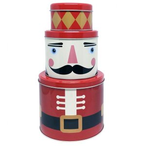 Lata Natalina 3 Camadas Quebra-Nozes Niazitex