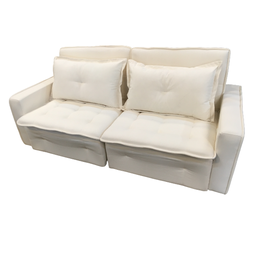 Sofá Cama Casal Linho Creme Filadélfia Rec Estofados - 2