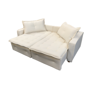 Sofá Cama Casal Linho Creme Filadélfia Rec Estofados