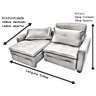 Sofá Cama Casal Linho Creme Filadélfia Rec Estofados - 4