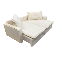 Sofá Cama Casal Linho Creme Filadélfia Rec Estofados - 3