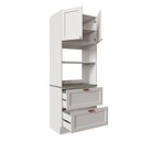 Ver imagem 4 de Torre Quente Planejada 2 Nichos para Forno e Microondas Arizona CabeCasa MadeiraOriginals Branco