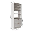 Ver imagem 2 de Torre Quente Planejada 2 Nichos para Forno e Microondas Arizona CabeCasa MadeiraOriginals Branco