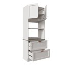 Ver imagem 4 de Torre Quente Planejada 2 Nichos para Forno e Microondas Arizona CabeCasa MadeiraOriginals Branco