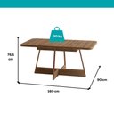 Ver imagem 4 de Conjunto Sala de Jantar 6 Cadeiras Dara Carraro Nogal Rosê