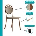 Ver imagem 7 de Conjunto Sala de Jantar 6 Cadeiras Dara Carraro Nogal Rosê