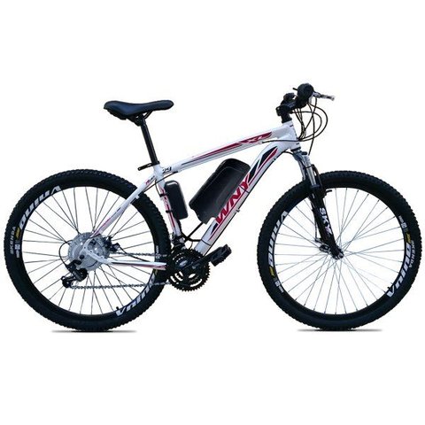 Bicicleta Elétrica Tecultra 15a/h Aro29 Motor Traseiro 350w:branco/19