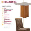 Ver imagem 7 de Mesa de Jantar Eloise 90cm Tampo MDF Vidro Canto Copo com 4 Cadeirasyasmin