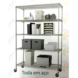 Estante de aço VGHome Comercial 1,92 altura 5 prateleiras - 5