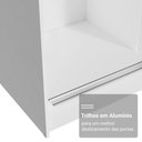 Ver imagem 3 de Guarda-roupa Casal com Pés 3 Portas de Correr Branco Cinza Reno Madesa