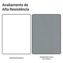 Ver imagem 6 de Guarda-roupa Casal com Pés 3 Portas de Correr Branco Cinza Reno Madesa