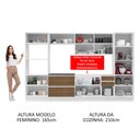 Ver imagem 6 de Armário de Cozinha Completa 100% MDF 330cm Branco/Rustic Acordes Madesa 05