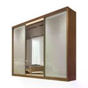 Ver imagem 3 de Guarda Roupa Diamond 3 Portas 8 Gavetas 1 Espelho Cor:cumaru Fendi