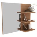 Ver imagem 6 de Conjunto Para Banheiro Gabinete E Espelheira BN3606x08 Amendoa Branco Tecno Mobili