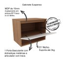 Ver imagem 4 de Conjunto Para Banheiro Gabinete E Espelheira BN3606x08 Amendoa Branco Tecno Mobili