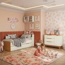 Ver mais imagens de Quarto Infantil Completo com Nichos CB1503-Arje 1 Porta 5 Gavetas MDP BP Argila-Jequetiba Kappesberg
