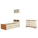 Ver imagem 1 de Quarto Infantil Completo com Nichos CB1503-Arje 1 Porta 5 Gavetas MDP BP Argila-Jequetiba Kappesberg