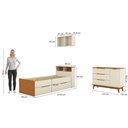 Ver imagem 6 de Quarto Infantil Completo com Nichos CB1503-Arje 1 Porta 5 Gavetas MDP BP Argila-Jequetiba Kappesberg