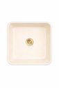 Ver imagem 3 de Cuba de Sobrepor Banheiro Lavabo Pérola Lux 40x40cm Branco Brilhante Concreto