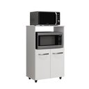 Ver imagem 3 de Armário Balcão Multiuso para Cozinha Micro-ondas e Forno Tais 02 Portas Branco Moblis
