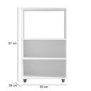 Ver imagem 2 de Armário Balcão Multiuso para Cozinha Micro-ondas e Forno Tais 02 Portas Branco Moblis