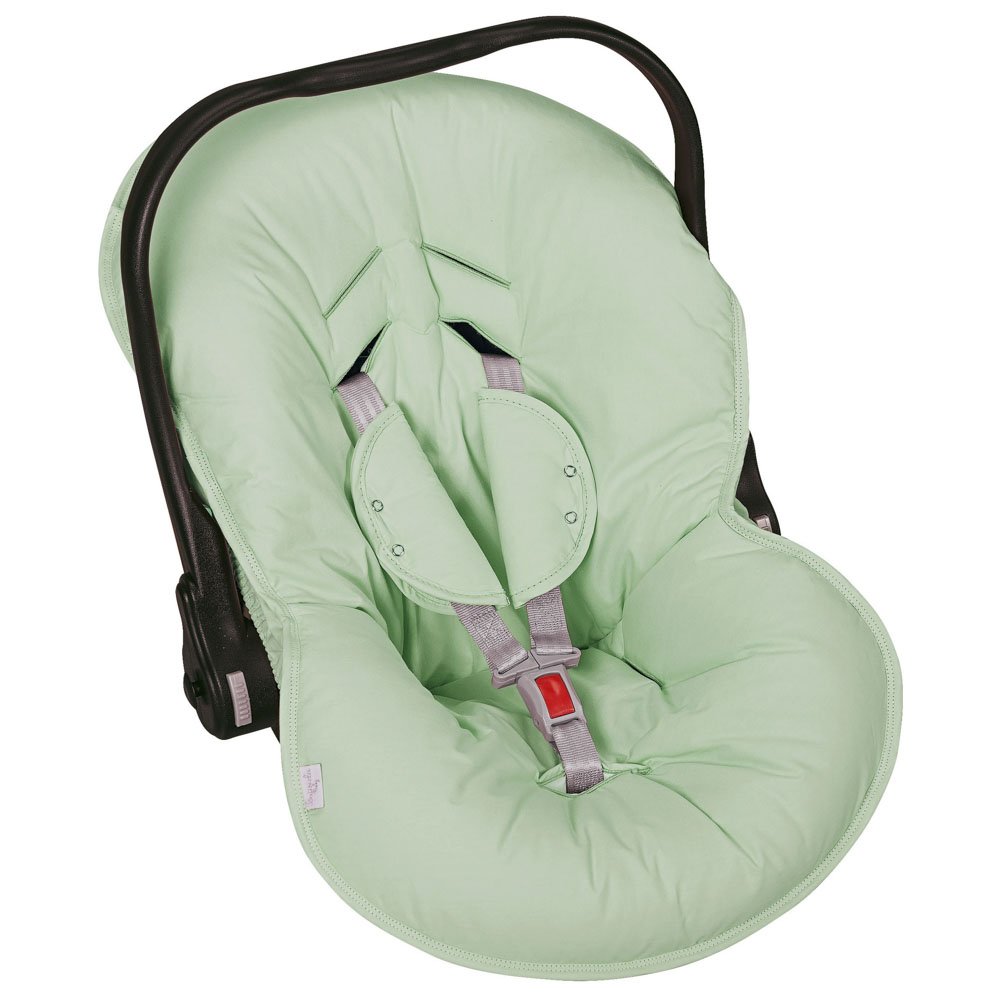 Capa Bebê Conforto e Protetor de Cinto Erva Doce Ajustável, 100% Algodão - Batistela Baby - - 1