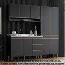 Ver imagem 2 de Conjunto Armários de Cozinha Modulada 3 Peças 2,00m Cj30-003 Semplicitá Móveis Preto