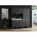 Ver imagem 1 de Conjunto Armários de Cozinha Modulada 3 Peças 2,00m Cj30-003 Semplicitá Móveis Preto