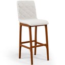 Ver imagem 3 de Kit 04 Banquetas Altas Para Cozinha Sala de Jantar Fixa Zoe B04 Bouclê Cru - Lyam Decor