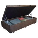 Ver imagem 2 de Cama Box Baú Solteiro Suede Sereneprime Marrom 88x188x44