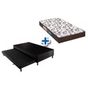 Ver imagem 1 de Cama Box c/Auxiliar Solteiro: Colchão Espuma Polar D33 Pérola Brown + Base CRC Suede Black(88x188)