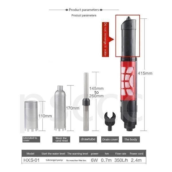 Sifão Elétrico Sunsun Hxs 01 350 L/H Recarregável Bivolt - 2