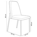 Ver imagem 5 de Kit 04 Cadeiras Decorativa Estofada para Sala de Jantar Bella L02 Linho Cinza Escuro - Lyam Decor