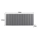 Ver imagem 3 de Cabeceira Cama Casal Queen Estofada Gomos 170cm X 121cm Linho Veludo Cor:linho Moderno Cinza