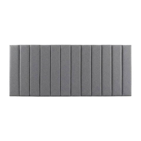 Cabeceira Cama Casal Queen Estofada Gomos 170cm X 121cm Linho Veludo Cor:linho Moderno Cinza