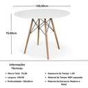 Ver mais imagens de Conjunto Mesa de Jantar Redonda Eiffel Branca 100cm com 4 Cadeiras Itália - Preto