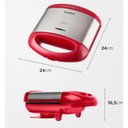 Ver imagem 2 de Sanduicheira 800W Mondial Antiaderente Grelhas Duplas Vermelho 110V