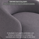 Ver imagem 3 de Poltrona Colli Organica Decorativa Sala Recepção Escritorio Tecido em Boucle