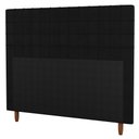 Ver imagem 1 de Cabeceira Cama Box Casal King Size Parisis 195cm Suede Preto - Abmaza
