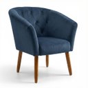 Ver imagem 3 de Poltronas Decorativa para Salão de Beleza Cliente Tecido Veludo Aconchegante Pés Palito Design Exclu