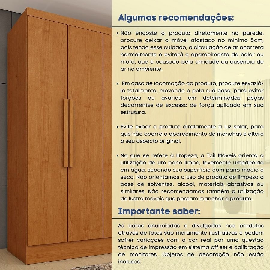 Guarda Roupa Casal ou Solteiro 06 Portas 04 Gavetas Bariloche Tcil