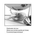 Ver imagem 2 de Réchaud Inox 3 Litros Tampa de Vidro 4 Peças Sopa Feijão