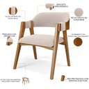 Ver imagem 4 de Kit 04 Cadeiras para Sala de Jantar e Estar Living Estofada Suran L02 Suede Bege - Lyam Lyam Decor