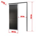 Ver imagem 4 de Porta de Correr Suspensa Lambril Dir L.25 Mix Preta 210x100 Brimak