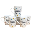 Ver imagem 3 de Jogo 6 Canecas Cônicas 220ml Frases Motivacionais -porcelana