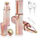Ver imagem 1 de Aparador de Sobrancelhas e Removedor de Pelos Faciais para Mulheres, 2 em 1 Usb Recarregvel