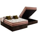 Ver imagem 1 de Conjunto Box Baú Casal: Colchão Molas Herval Bonnel Assis + Base Crc Suede Brown(138x188)