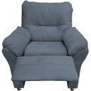 Ver imagem 2 de Poltrona Reclinável Manu Amamentação Bebe Quarto Sala Suede Grafitte