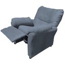 Ver imagem 3 de Poltrona Reclinável Manu Amamentação Bebe Quarto Sala Suede Grafitte