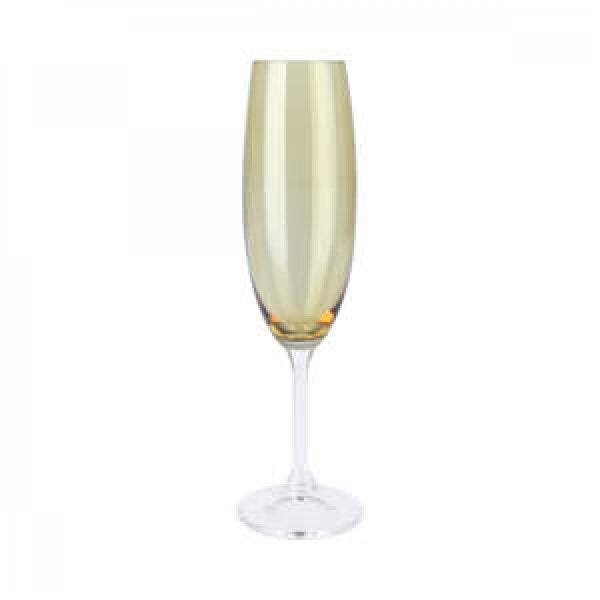 Jogo de Taças para Champagne Cristal Ecológico 220ml 6 Peças Klara Lyor - 1